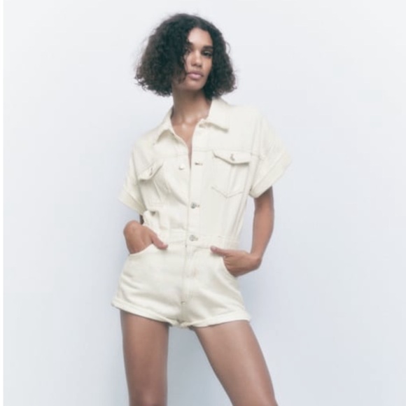 Zara Pants & Jumpsuits Zara Denim Jumpsuit Poshmark